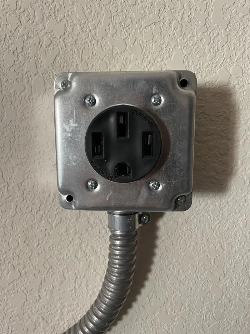 NEMA 14-50 outlet installed for Smart Home Electrical in St. John