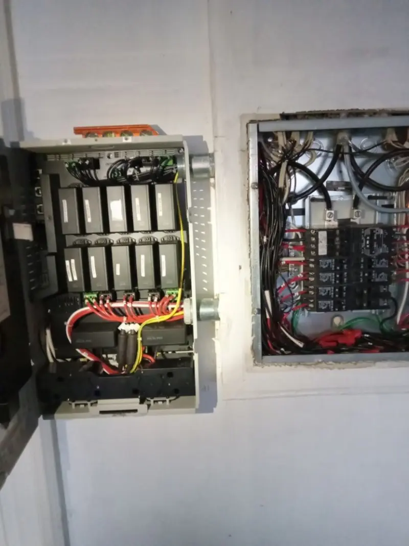 Electrical panel upgrade completed for Security Camera Wiring in St. John